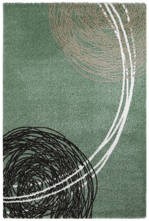 Bild: Moderner Teppich - Fantasy Lines (Jade; 160 x 230 cm)
