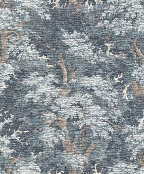 Bild: Barbara Schöneberger Waldtapete 528251 - by Rasch (Blau)