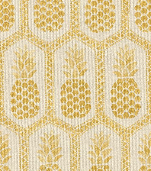 Bild: Barbara Becker Roots Ananas Tapete - b.b. VI 862102 by Rasch (Beige)