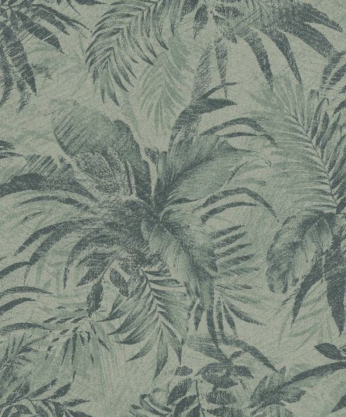 Bild: Rasch Textil Tapete Abaca 229119 - Blättermotiv (Hellgrün)
