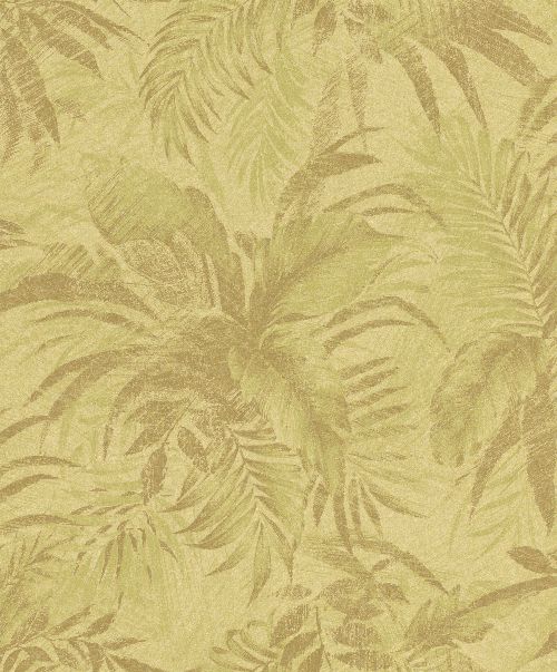 Bild: Rasch Textil Tapete Abaca 229133 - Blättermotiv (Hellgelb)