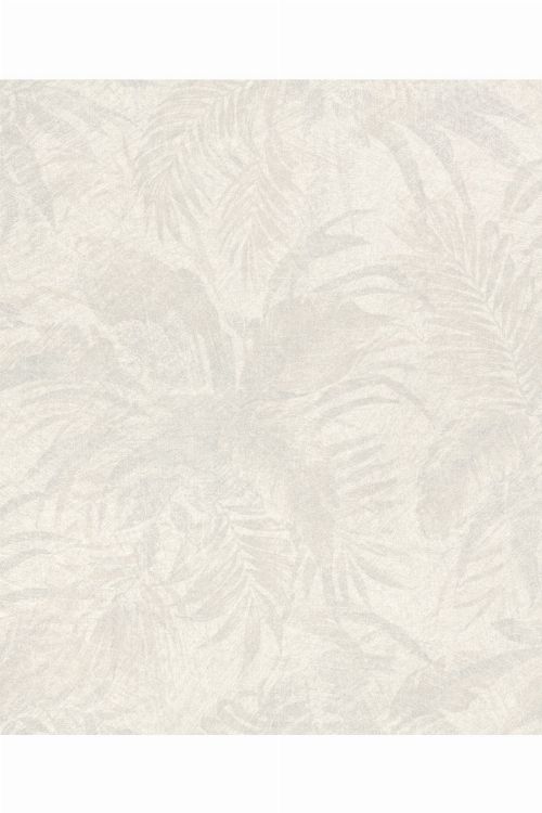 Bild: Rasch Textil Tapete Abaca 229157 - Blättermotiv (Weiß)