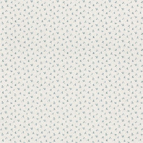 Bild: Rasch Textil Tapete 288680 Petite Fleur 4 - Blättermotiv (Weiß/Blau)