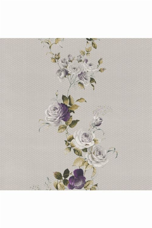 Bild: Rasch Textil Tapete 289014 Petite Fleur 4 - Rosenranke (Grau/Lila)
