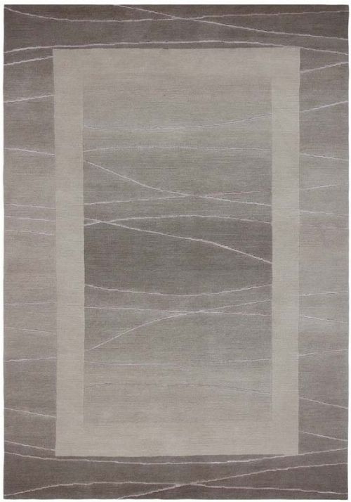Bild: Original Nepal Bordürenteppich Linea (Sand; 200 x 300 cm)