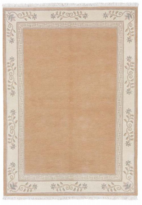 Bild: Original Nepal Bordürenteppich Classica (Apricot; 140 x 200 cm)