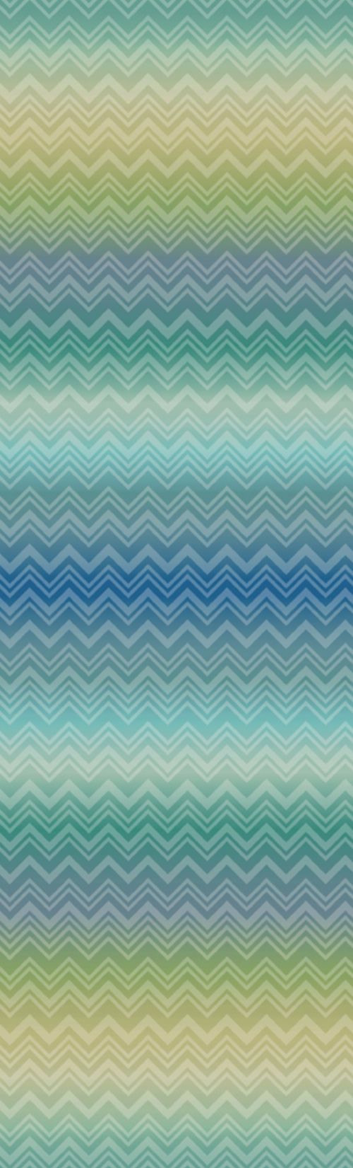 Bild: Missoni Home Panel Zig Zag Sfumato M1B20090 (Bunt/Grün)
