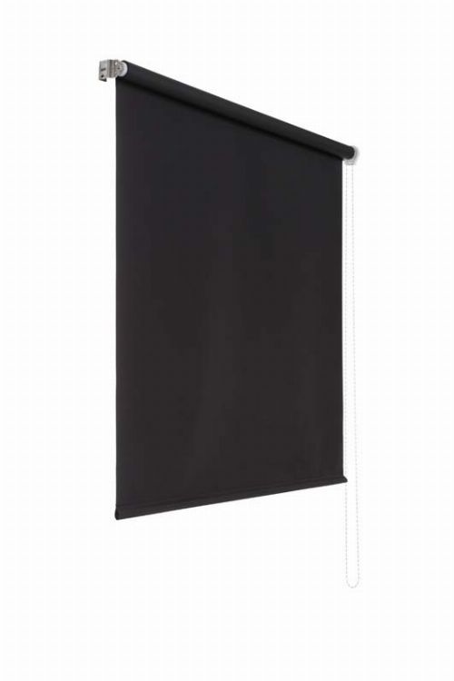 Bild: Lichtundurchlaessiges Seitenzugrollo (Schwarz; 180 x 120 cm)