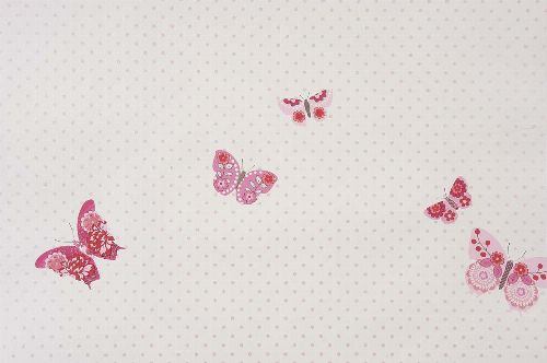 Bild: GIRLS ONLY Tapete GLN61974080 - Schmetterlinge (Rosa)