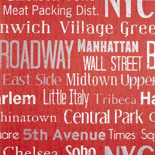Bild: LIFE - LIF64428226 Tapete: Manhattan (Rot)
