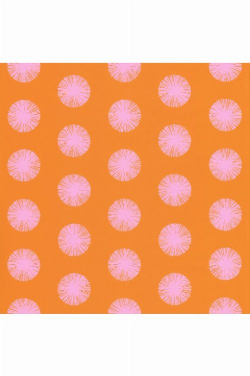 Bild: Caselio - Retro Tapete - SMILE POM POM GIRL SMIL69732818 (Sonnengelb)