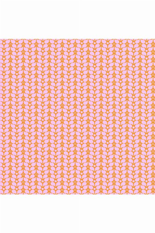 Bild: Caselio - Retro Tapete - SMILE FLOWER POWER SMIL69784505 (Rosa)
