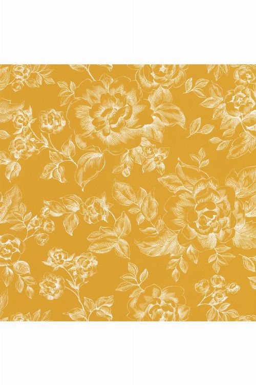 Bild: Caselio - Rosentapete - SMILE FLEUR DE PEAU SMIL69842505 (Hellgelb)