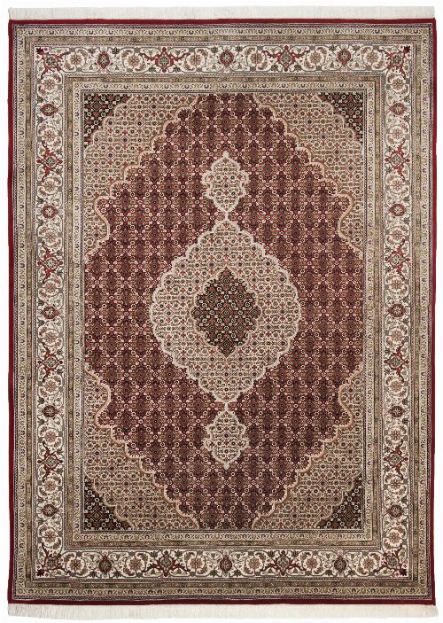 Thumbnail: Teppich Sirsa Mahi Tabriz (Rot; 200 x 300 cm)