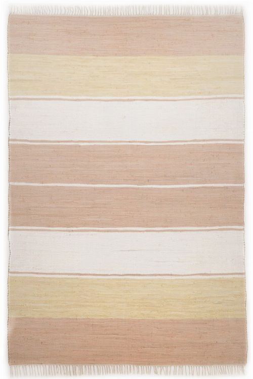 Bild: Webteppich Happy Design Stripes (Beige; 160 x 90 cm)