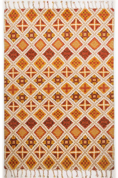 Bild: Fransenteppich Marmoucha (Terracotta; wishsize)