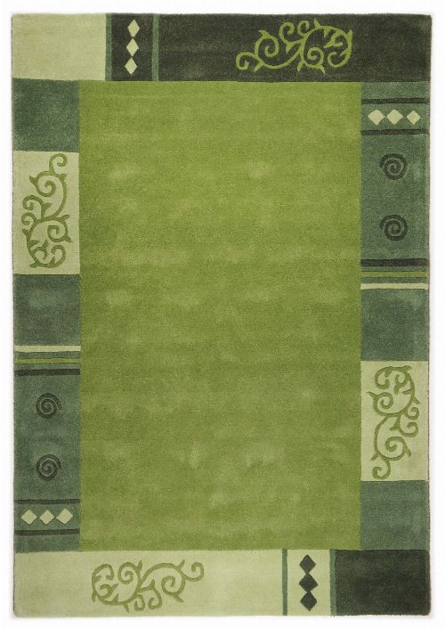 Bild: Schurwollteppich Ambadi Bordüre (Grün; 70 x 620 cm)