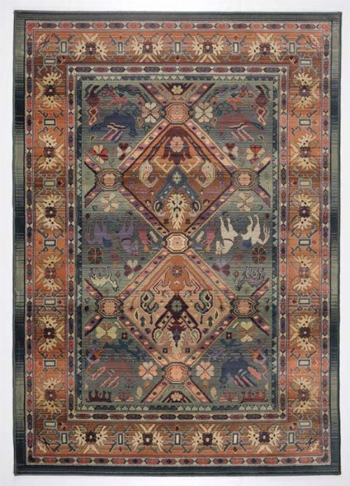 Bild: Teppich Gabiro 13 (Grün; 135 x 68 cm)