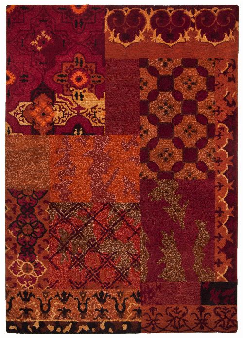 Bild: Schurwollteppich Fauna (Terracotta; wishsize)