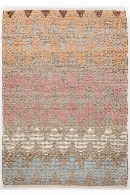 Bild: Teppich Smooth Comfort - Pastel Zigzag (65 x 135 cm)