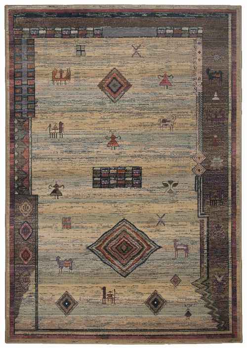 Bild: Teppich Gabiro Des.002 Gabbeh Optik (Beige; 60 x 90 cm)