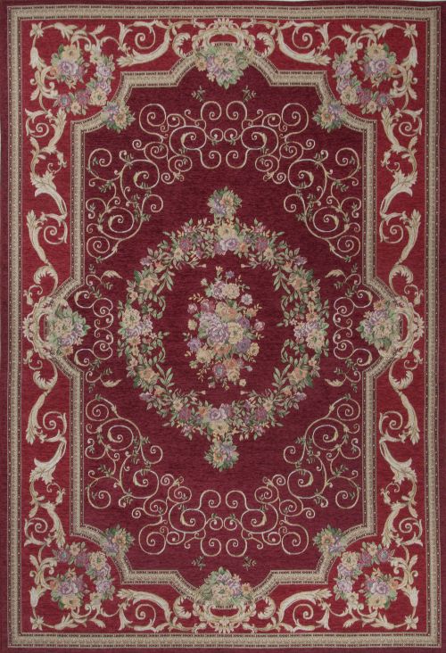 Bild: Klassischer Bordürenteppich Florentina (Rot; 200 x 290 cm)
