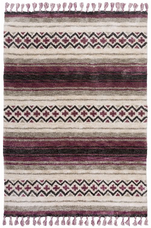 Bild: Gino Falcone Teppich Vittoria - Stripes (Berry; 120 x 170 cm)