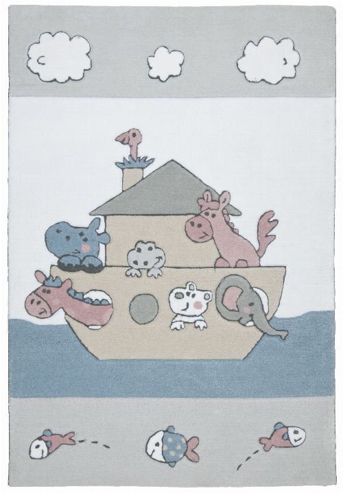 Bild: Kinderteppich Kindergarten MH-3265 (Weiß/Blau; 160 x 100 cm)