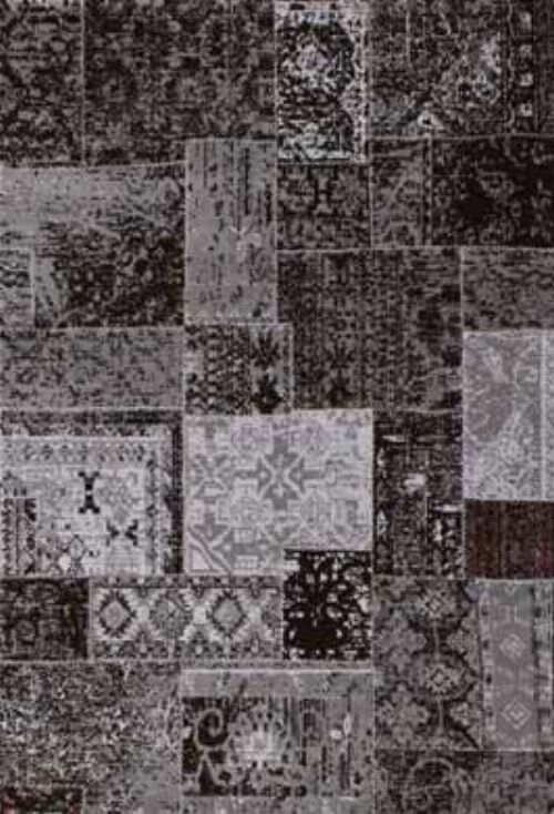 Bild: Patchwork Teppich - - Schwarz