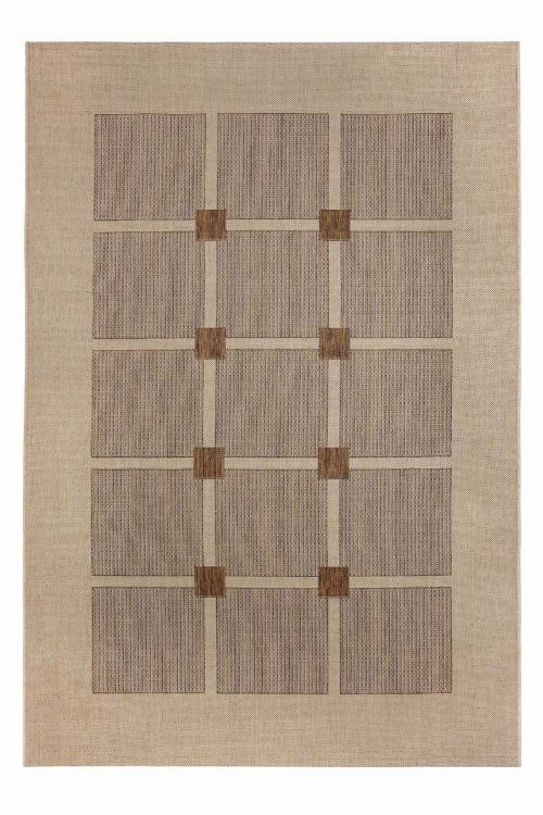 Bild: Flachgewebe Teppich Square - Braun