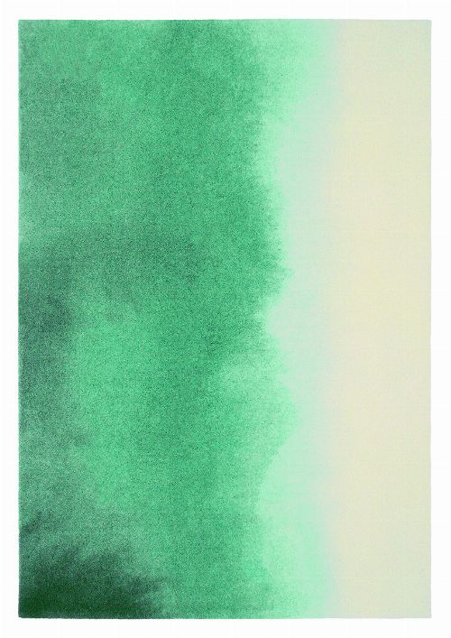 Bild: Teppich Teal paintbox - Blau/Weiß
