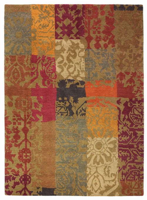 Bild: Designer Vintageteppich Yara Patchwork 194003 - Orange
