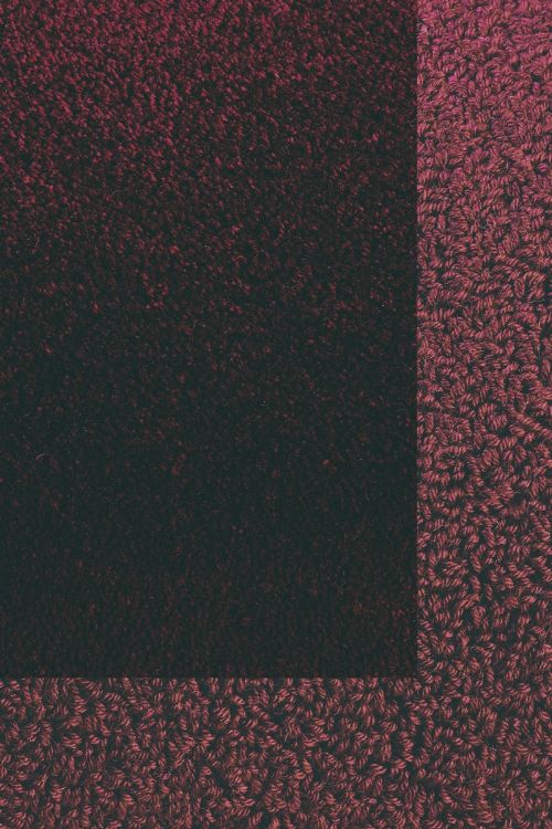 Thumbnail: Frisee Teppich mit Schlingenbordüre Twinset Skyline - Bordeaux