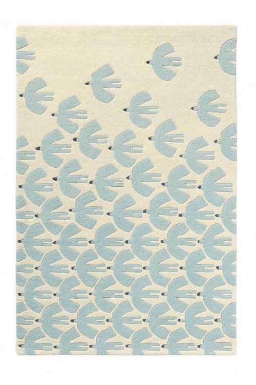 Bild: Scion Schurwollteppich Pajaro - Blau