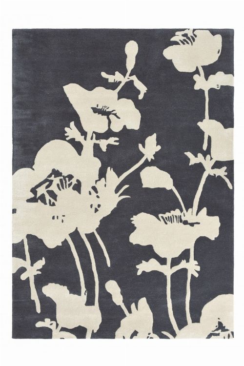 Bild: Florence Broadhurst Designerteppich Floral 300 - Grau