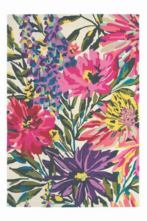 Bild: Wollteppich Floreale - Rosa