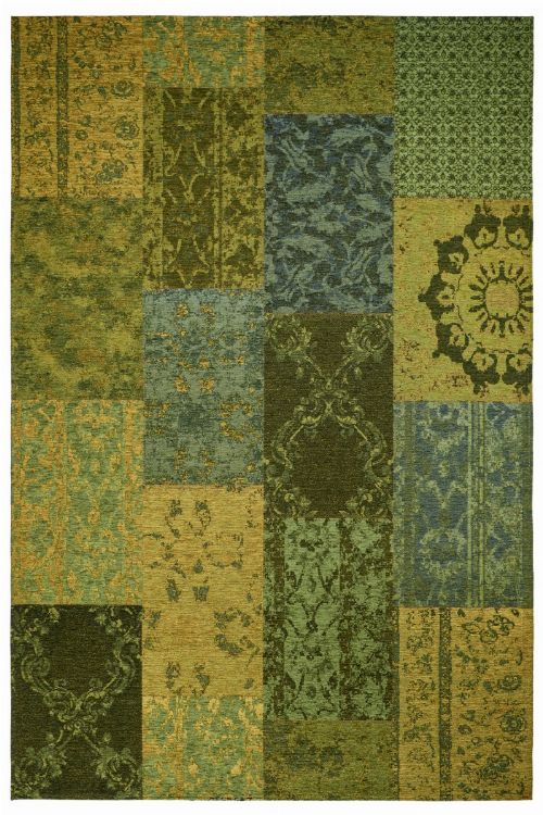 Bild: Jaquard Flachgewebe Teppich - Patchwork - Grün
