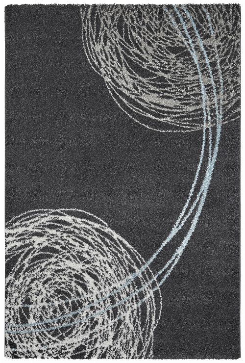 Bild: Moderner Teppich - Fantasy Lines - Anthrazit