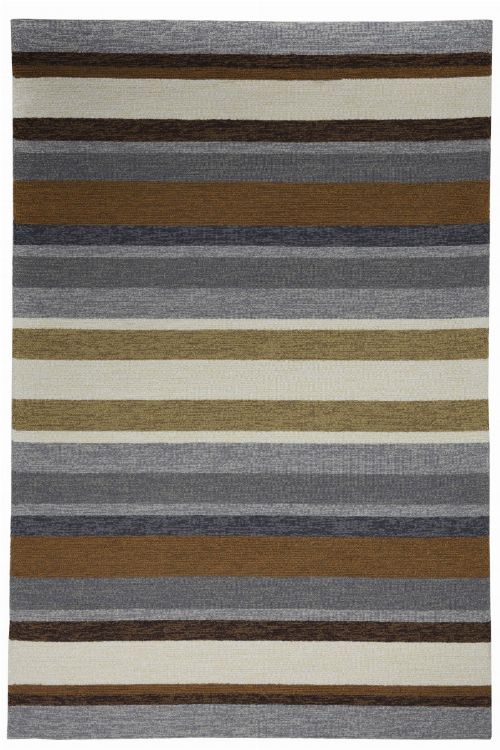Bild: Gino Falcone Teppich Rosetta - Stripes - Braun