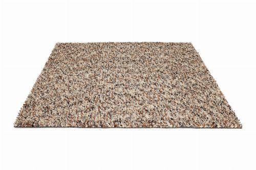 Bild: Schurwollteppich Dots (Grau/Braun; 140 x 200 cm)