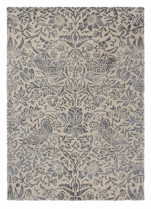 Bild: Morris & Co. Wollteppich Pure Strawberry Thief (Ink; 250 x 350 cm)