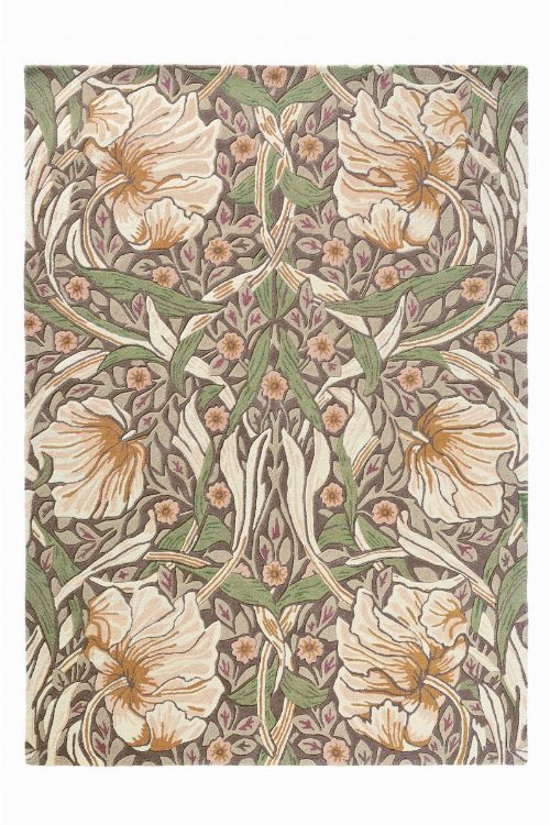 Bild: Morris & Co. Designerteppich Pimpernel - Aubergine