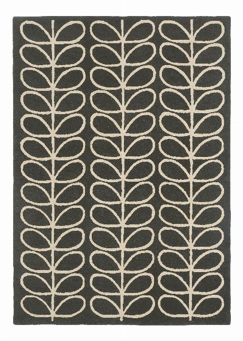 Bild: Orla Kiely Designerteppich Linear Stem Slate (Grau; wishsize)