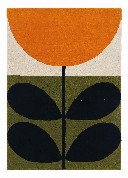 Bild: Orla Kiely Designerteppich Stem Black (Grün; 120 x 180 cm)