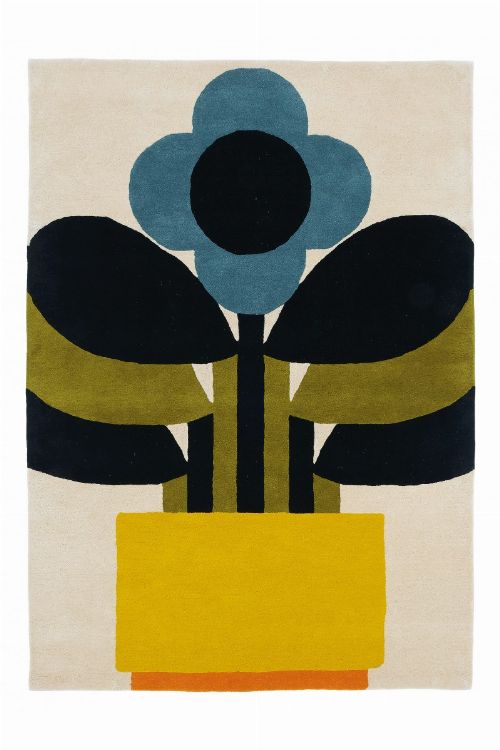 Bild: Orla Kiely Designerteppich Plant Plot (Bunt; 200 x 280 cm)