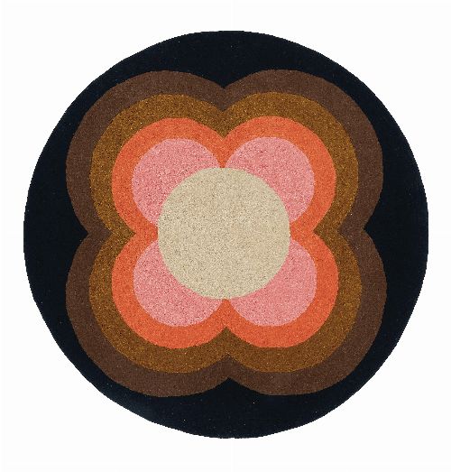 Bild: Orla Kiely Designerteppich Sunflower Pink (Pink; wishsize)