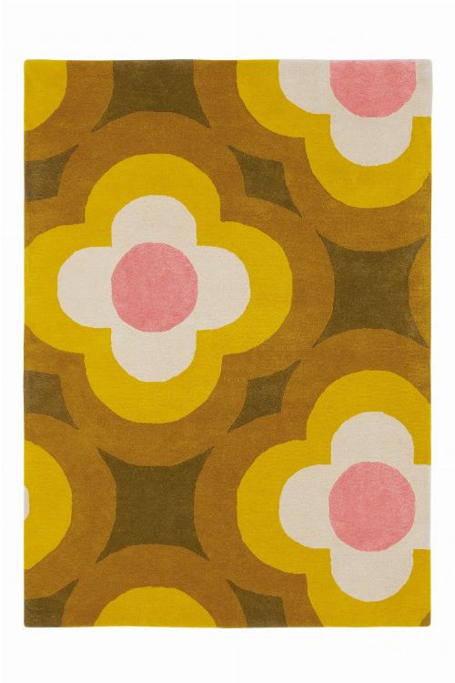 Bild: Orla Kiely Designerteppich Pulse Yellow (Yellow; 250 x 350 cm)