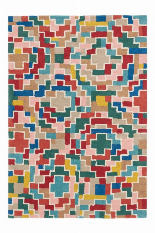 Bild: Schurwollteppich Estella Tetris (Bunt; 160 x 230 cm)