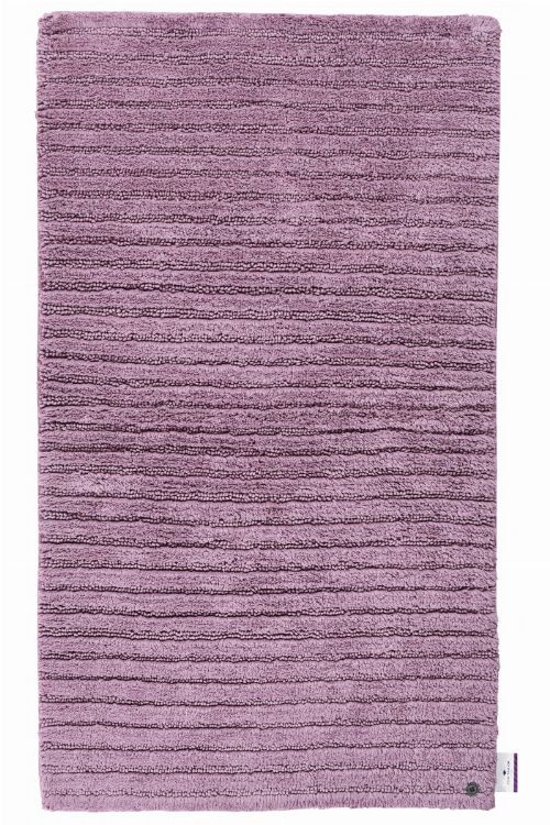 Bild: Tom Tailor Badezimmerteppich Cotton Stripe (Lila; 100 x 60 cm)