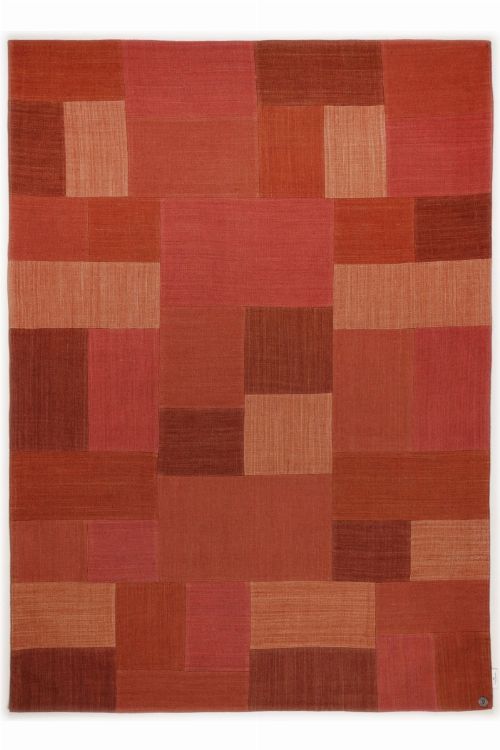 Bild: Teppich Smooth Comfort - Patch Denim (Rot; 190 x 290 cm)